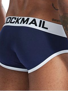 Хлопковые брифы с центральным швом темно-синего цвета JOCKMAIL RTJM2032-16